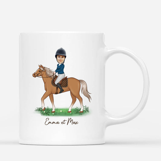 3464MFR2 mon cheval mappelle version femme avec mots croises mug personnalise avec animaux