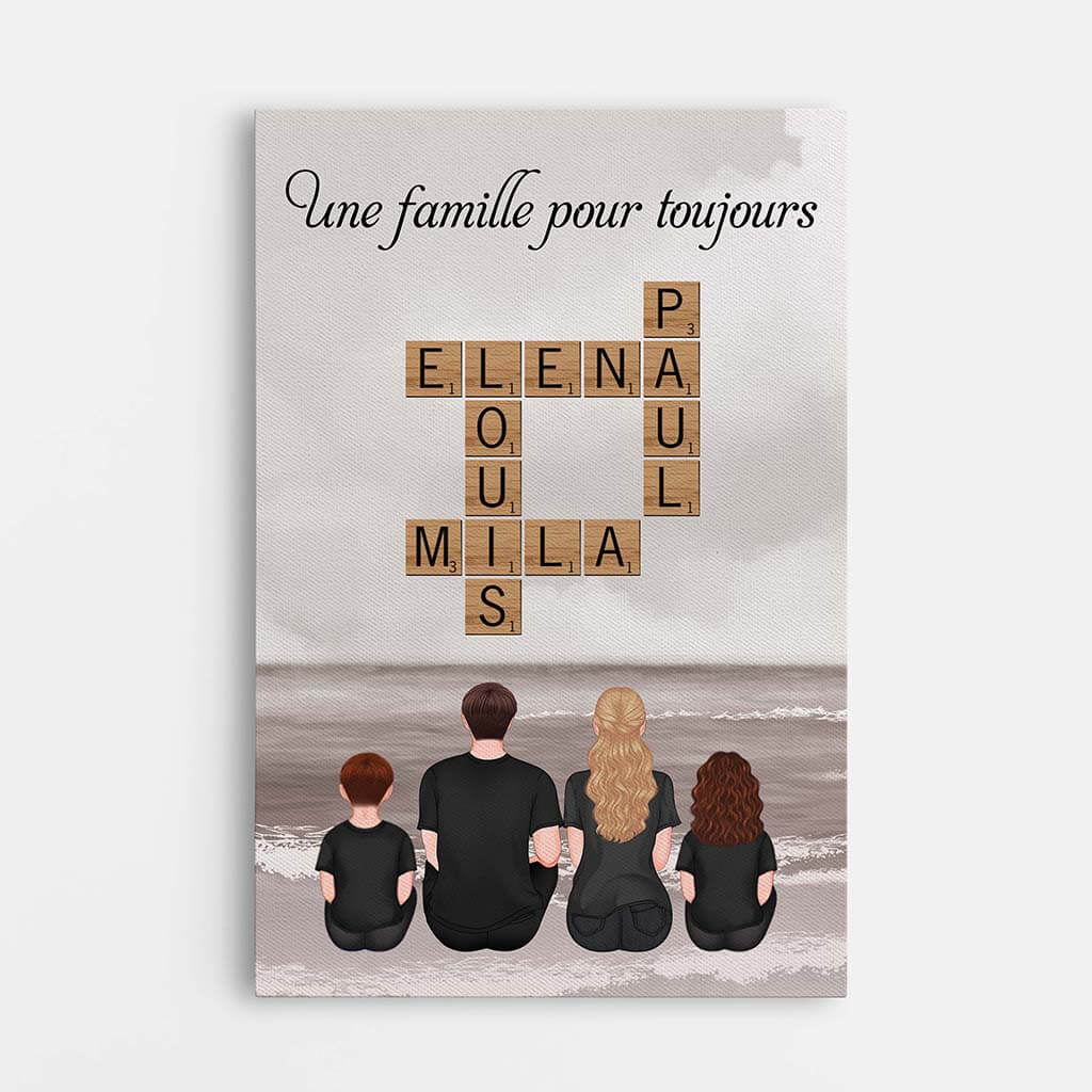 Tableau Famille Personnalisé – Une Famille Pour Toujours - Cadeau Plus