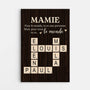 3469CFR1 mamie tu es le monde toile mamie personnalisable