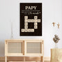 3469CFR3 papy tu es le monde toile papy personnalisable