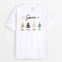 3472AFR1 soeurs avec les sapins de noel t shirt personnalise noel pour soeur