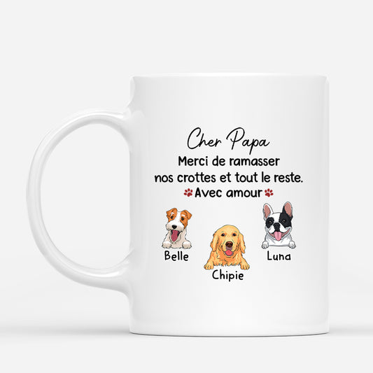 3473MFR1 cher papa merci de ramasser mes crottes et tout le reste mug avec chien personnalise_075b950f 106b 459f 90f1 8a1cc8035843