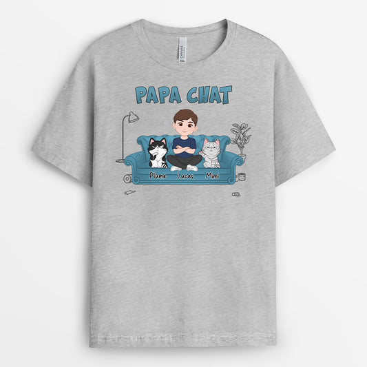 3474AFR2 t shirt personnalise maman chat ver salon 3474a3h8d