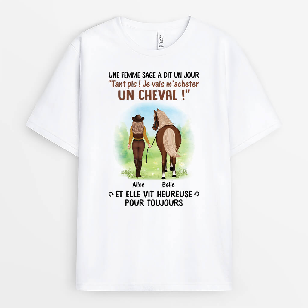 3480AFR1 tant pis je vais m_acheter un cheval t shirt femme personnalise humour