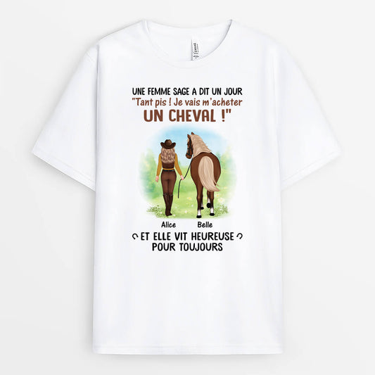 3480AFR1 tant pis je vais m_acheter un cheval t shirt femme personnalise humour