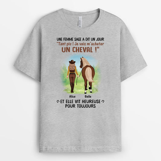 3480AFR2 tant pis je vais m_acheter un cheval t shirt femme personnalise humour