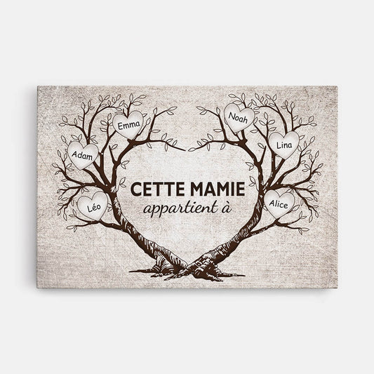 3500CFR1 cette mamie appartient a version larbre en forme de coeur toile mamie personnalisable