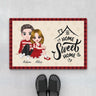 3515DFR1 home sweet home version noel tapis personnalise pour couple