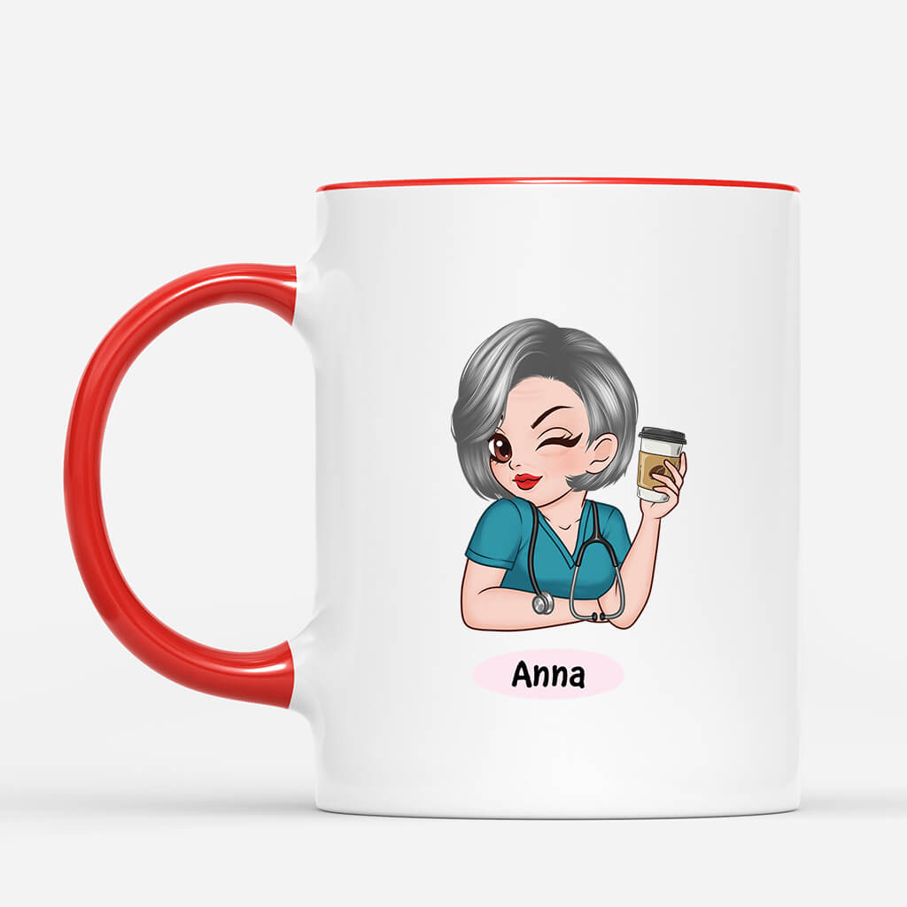3517MFR2 infirmiere au top mug pour infirmiere personnalise
