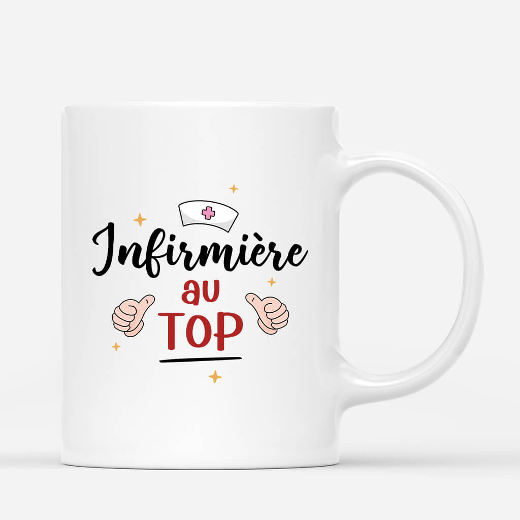 3517MFR3 infirmiere au top mug pour infirmiere personnalise