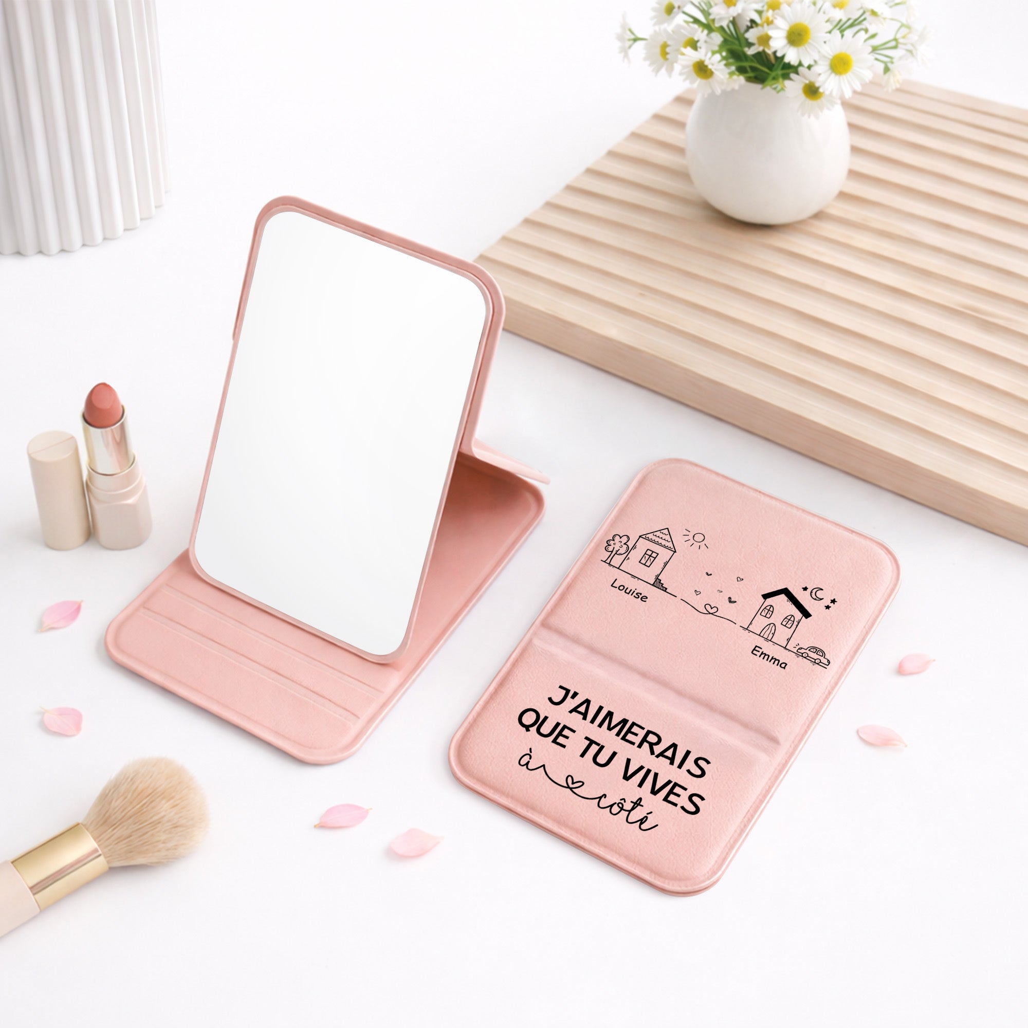 3535AFR2 jaimerais mon amie habites a cote miroir de poche a personnaliser 3535aj6q5f