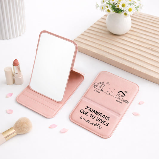 3535AFR2 jaimerais mon amie habites a cote miroir de poche a personnaliser 3535aj6q5f