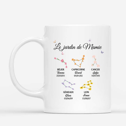 3537MFR1 jardin de mamie version zodiaque mug personnalise mamie