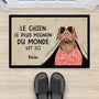 3542DFR2 le chien le plus mignon du monde vit ici t shirt chien personnalise