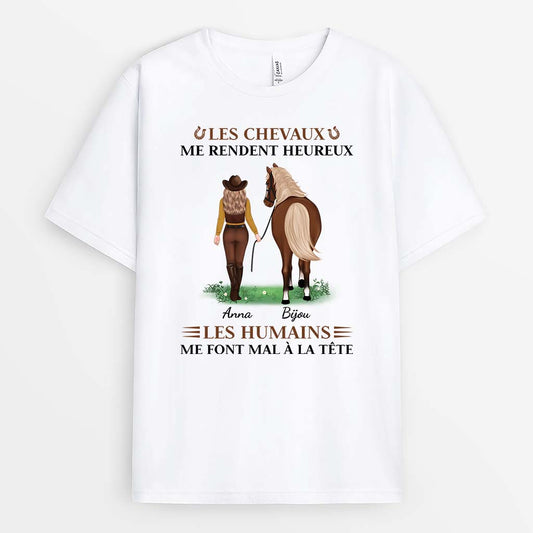 3560AFR1 les chevaux me rendent heureux t shirt cheval_ personnalise