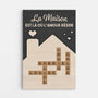 3572CFR1 la maison est la ou lamour reside toile pour famille personnalisable