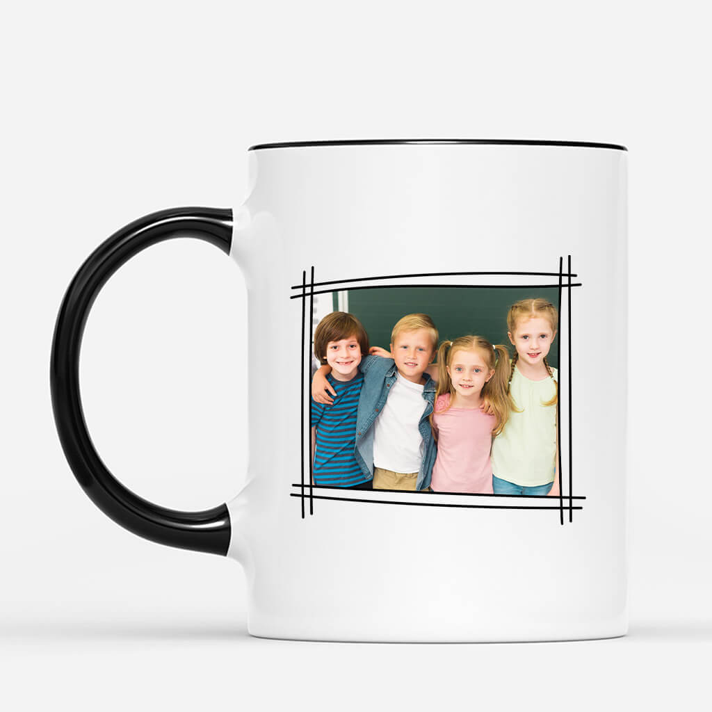 3590MFR3 la bande a mamie version bleue avec photo et mots croises mug pour mamie personnalise