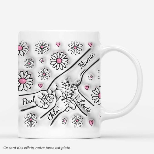 3599MFR1 mamie tenant les mains avec fleurs roses 3d mug mamie personnalise_4898647a d6b8 4d00 8ab4 e54540a7e75f