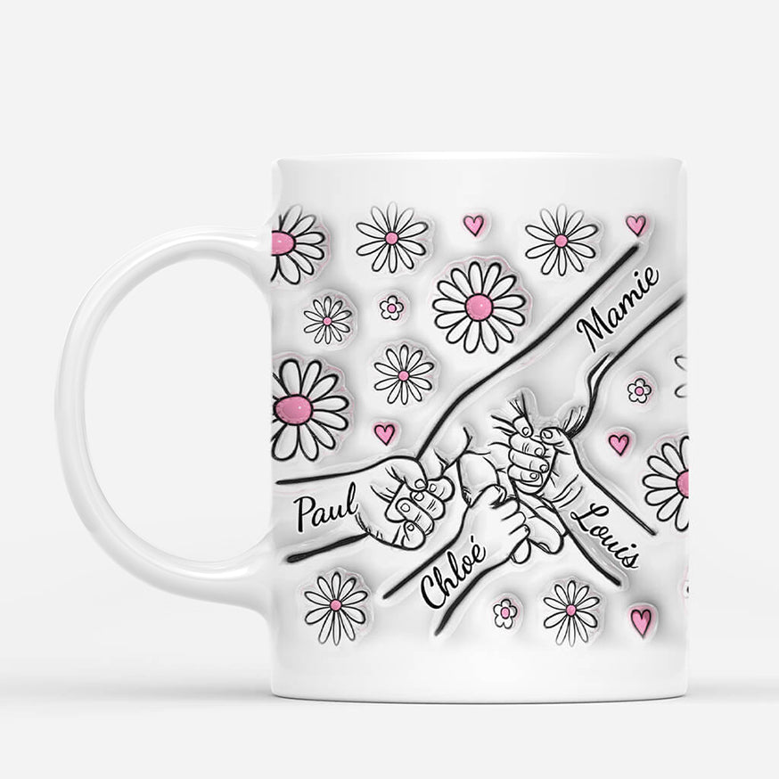 3599MFR2 mamie tenant les mains avec fleurs roses 3d mug mamie personnalise_0b8c019e 7609 4b88 803f 6f2e0e37749b