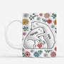 3603MFR2 lamour de famille ours avec fleurs 3d mug pour famille personnalise