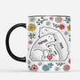 3603MFR4 lamour de famille ours avec fleurs 3d mug pour famille personnalise