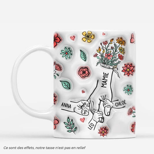 3606MFR1 mamie tenant les mains avec fleurs sauvages 3d mug mamie personnalisable_0c83f667 82d4 4356 b314 6b1095c4bbb0