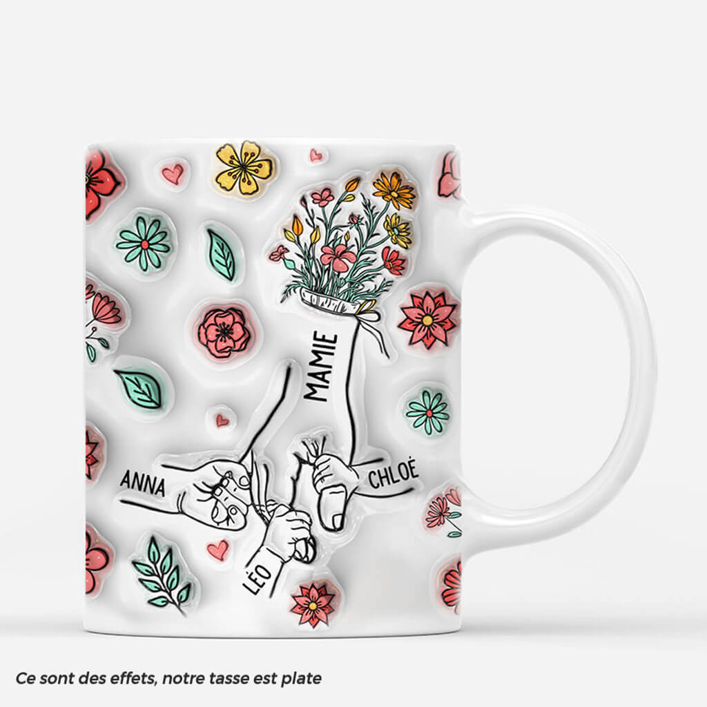 3606MFR2 mamie tenant les mains avec fleurs sauvages 3d mug mamie personnalisable_e93084cd f3d0 48bf ab17 1eabc277686f