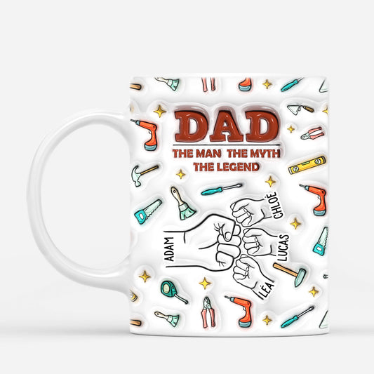 3617MFR2 papa legende avec bosses de poing version accessoires 3d mug papa personnalise