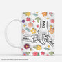 3626MFR1 maman tenant les mains avec fleurs eclatants 3d mug personnalisable pour maman