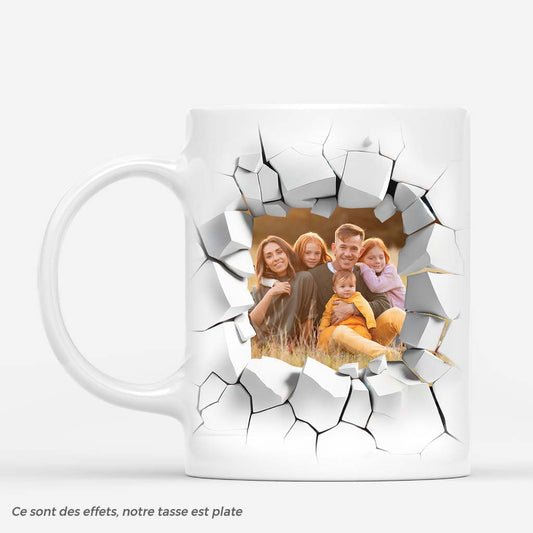 3634MFR1 famille version mur casse avec photo 3d mug famille personnalise