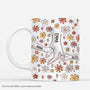 3637MFR1 maman tenant les mains avec fleurs version automne mug maman personnalise