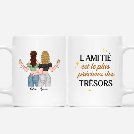 3642MFR1 lamitie est le plus precieux des tresors mug personnalisable pour meilleure amie