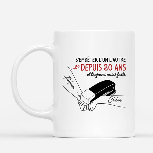 3656MFR1 sembeter lun lautre depuis 15 ans mug personnalise couple