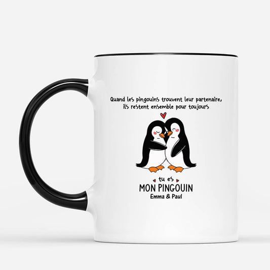 3657MFR2 tu es mon pingouin mug personnalise pour couple