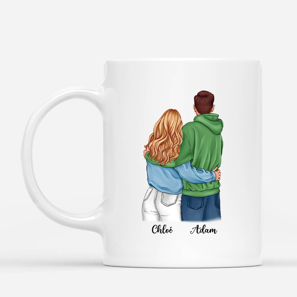 3663MFR2 je taime version tourner les dos mug personnalisable couple