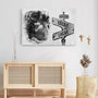 3675CFR3 toile version panneau de rue vintage avec photo tableau personnalis_ pour couple