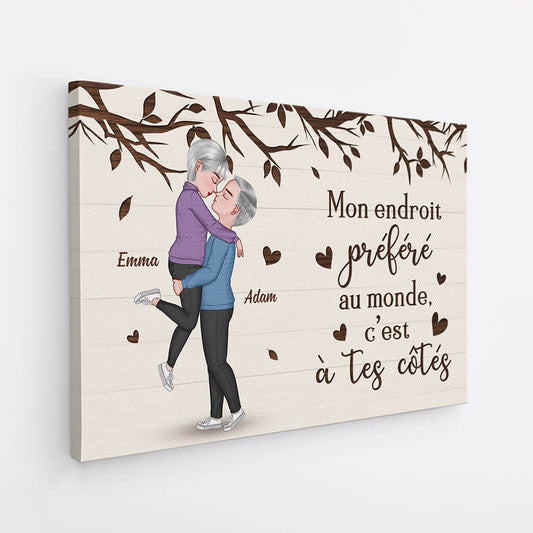 3700CFR2 mon endroit prefere dans ce monde version romantique toile personnalisable pour couple