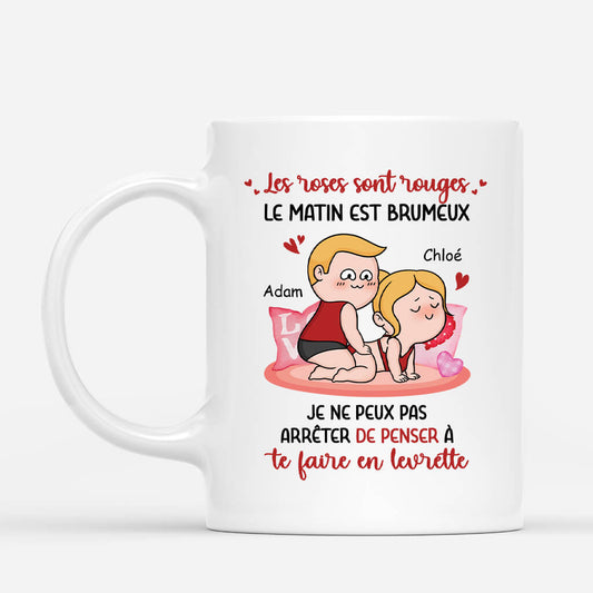 3703MFR1 je ne peux pas arreter de penser a toi version humoristique tasse couple personnalisee