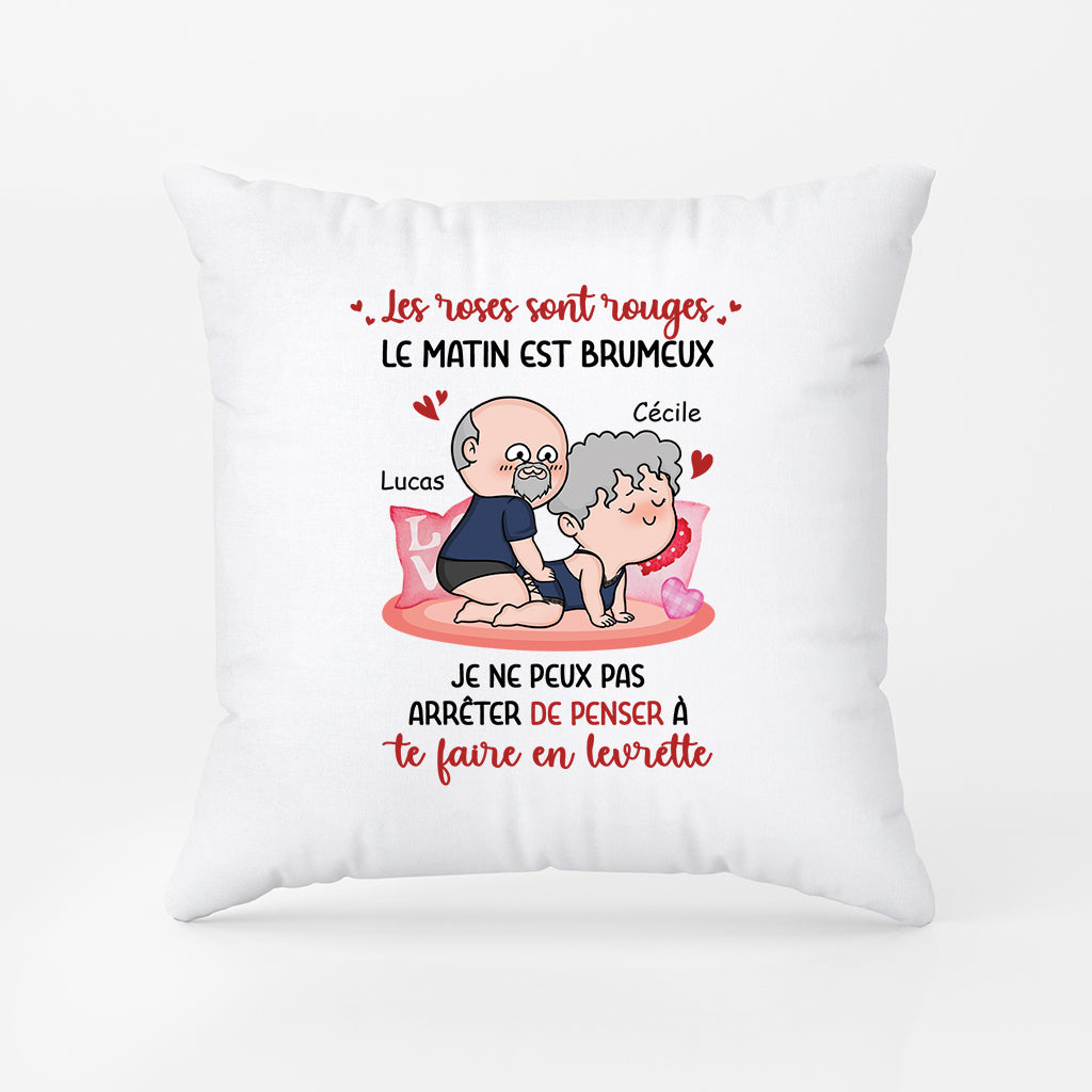 3703PFR2 je ne peux pas arreter de penser a toi version humoristique coussin personnalise pour couple