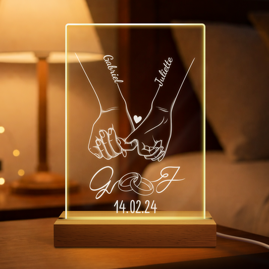 3705LFR1 cadeau anniversaire ensemble veilleuse personnalisee couple 3705lsf0g