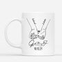 3705MFR1 tasse joyeux anniversaire de mariage version bagues mug personnalise pour couple