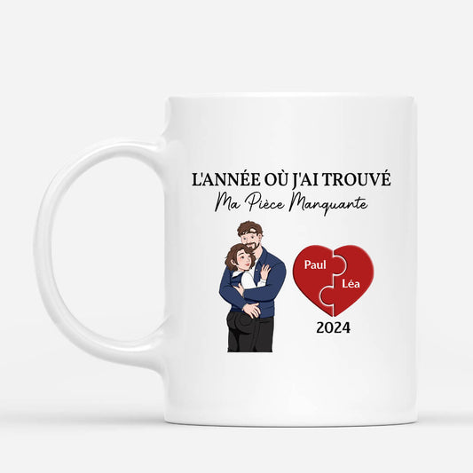 3715MFR1 lannee ou jai trouve ma piece manquante mug romantique pour couple