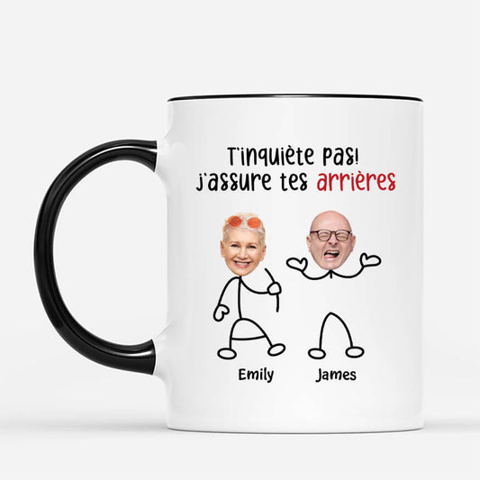 3734MFR2 3734MFR1 tinquiete pas jassure tes arrieres avec visages mug pour couple personnalisable