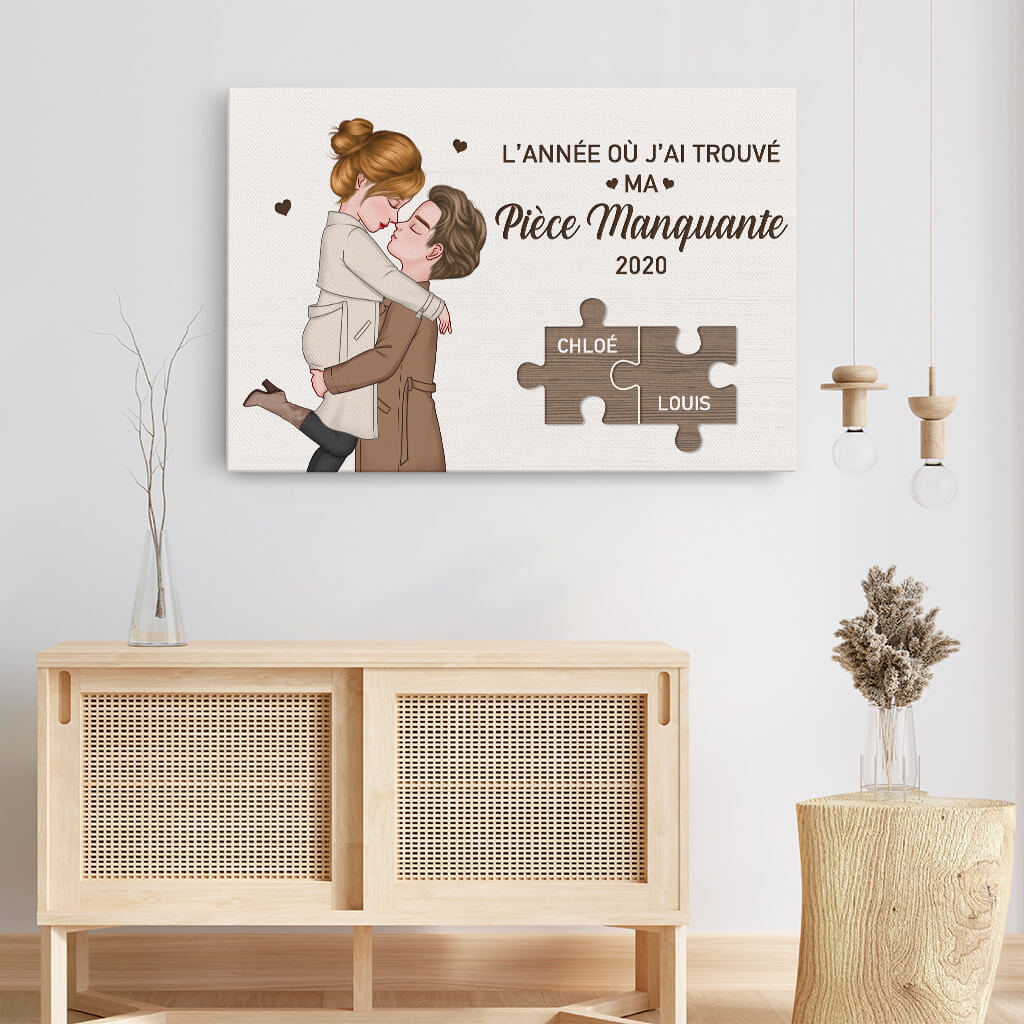 3740CFR3 l_annee ou j_ai trouve ma piece manquante toile couple personnalisable