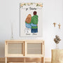 3744CFR3 je taime version tourner le dos toile pour couple personnalisable