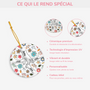 3746OFR4 ornement ceramique personnalise pour mamie avec petites fleurs 3d 3746o8u5a