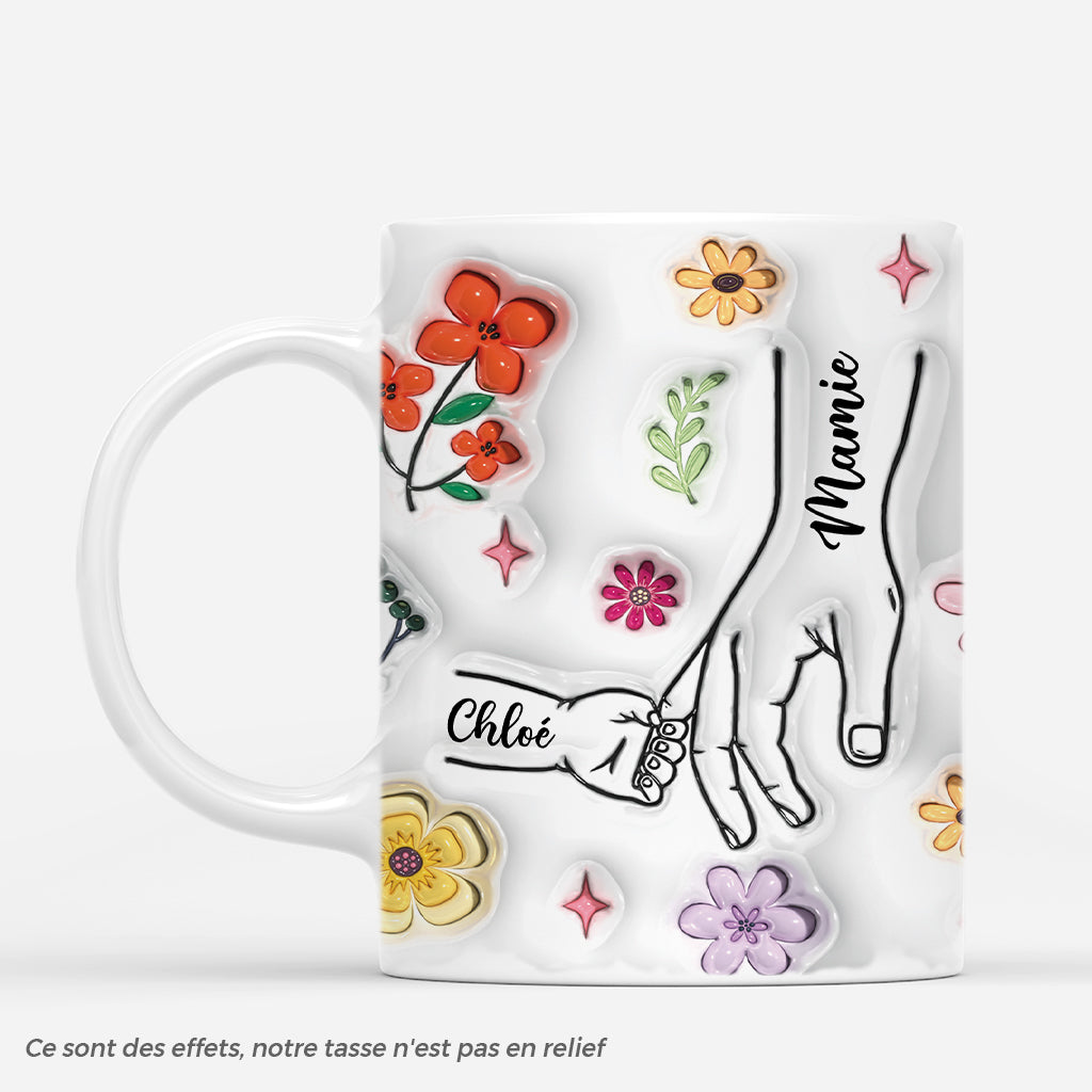 3755MFR1 main dans la main avec fleurs colorees 3d  mug pour maman personnalise 3755M5I5A_aa412a1e 0bc5 4223 a839 2fc1738eedfc