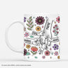 3764MFR1 maman tenant les mains avec fleurs de famille 3d  tasse personnalisee pour maman 3764M6I5A