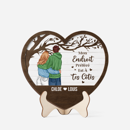 3766QFR1 plaque en bois personnalisee couple mon endroit prefere au monde est a tes cotes 3766q5h5g