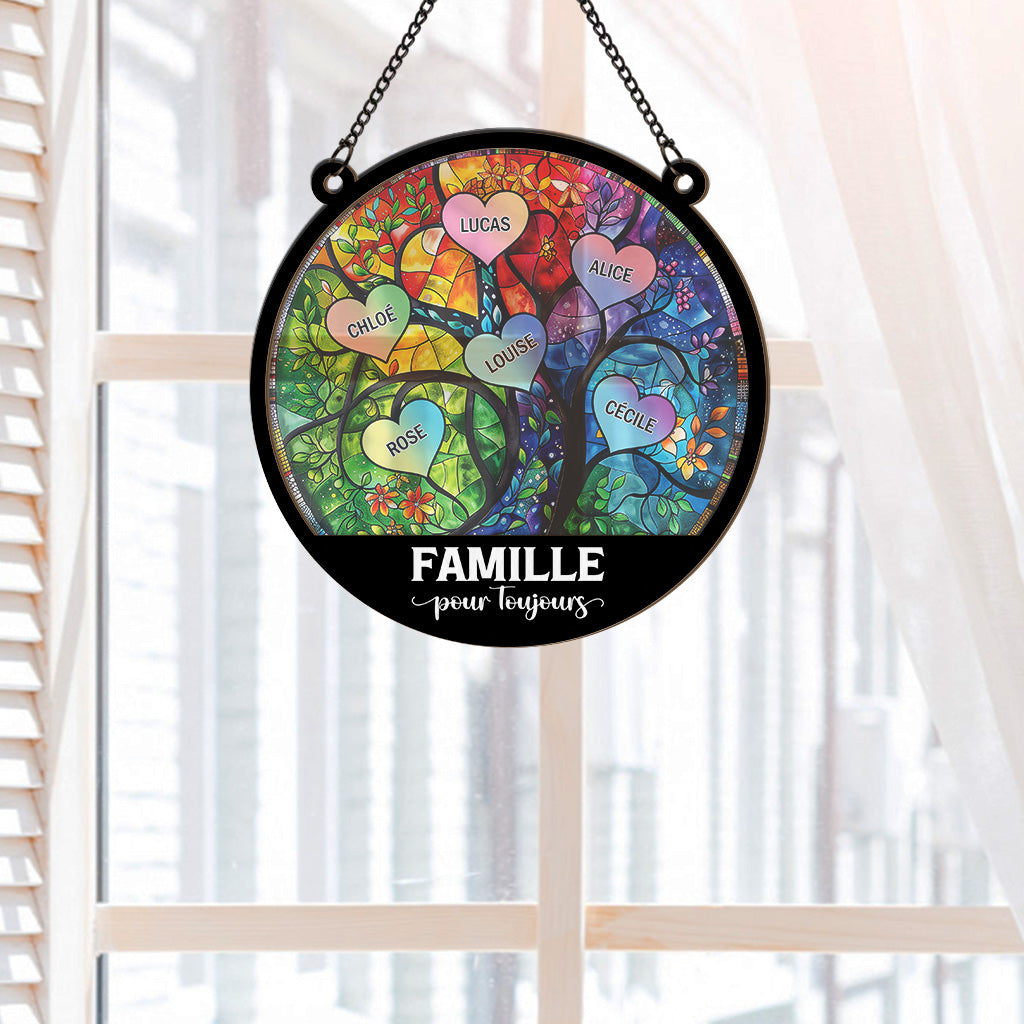 3786UFR2 attrape soleil vitrail personnalise famille version larbre 3786u6hti